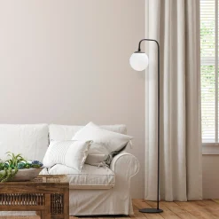 Viran Stehleuchte | METALLGEHÄUSE | Schwarz, Creme