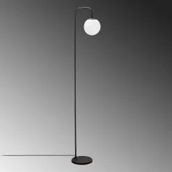 Viran Stehleuchte | METALLGEHÄUSE | Schwarz, Creme