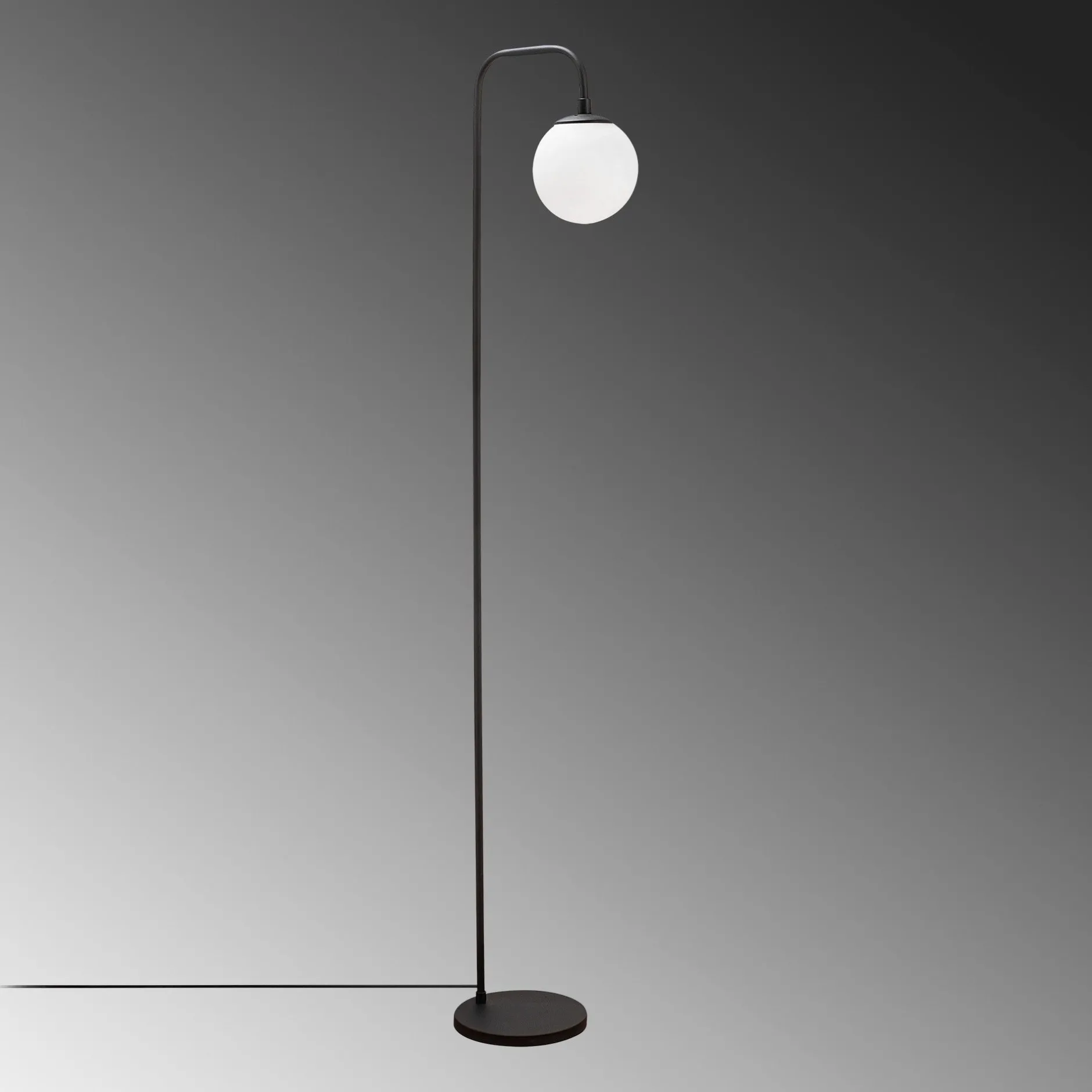 Viran Stehleuchte | METALLGEHÄUSE | Schwarz, Creme