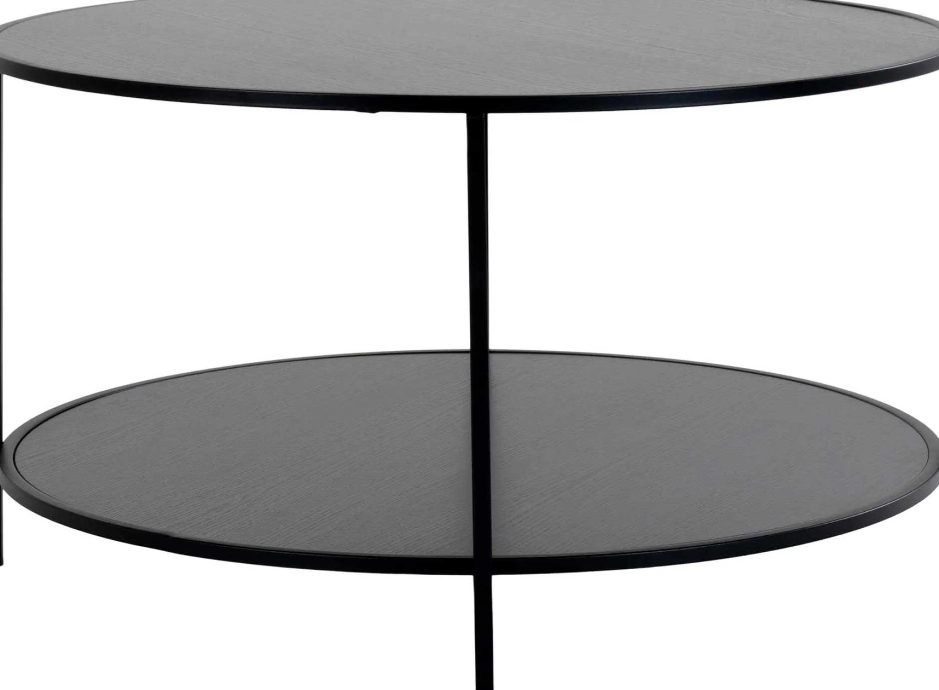 Vita Couchtisch - Ø80x45 cm - schwarz
