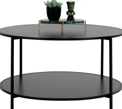 Vita Couchtisch - Ø80x45 cm - schwarz