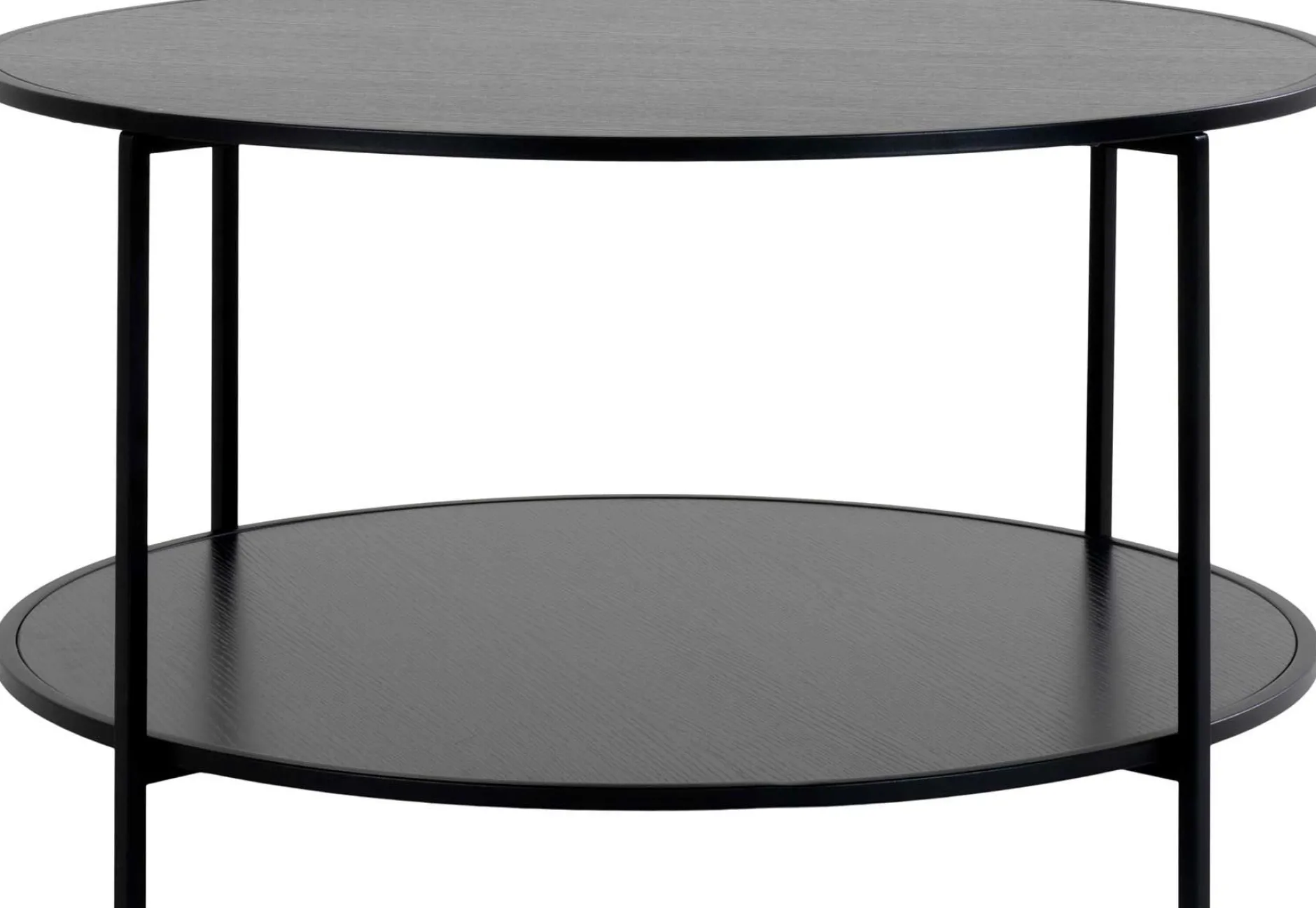 Vita Couchtisch - Ø80x45 cm - schwarz