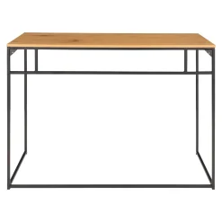 Vita Schreibtisch - Eiche Natur mit schwarzem Rahmen | 100x45x75 cm