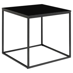 Vita Schwarzer Beistelltisch - 45x45 cm Stahl und Melamin