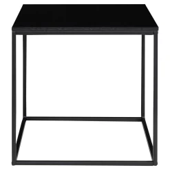 Vita Schwarzer Beistelltisch - 45x45 cm Stahl und Melamin