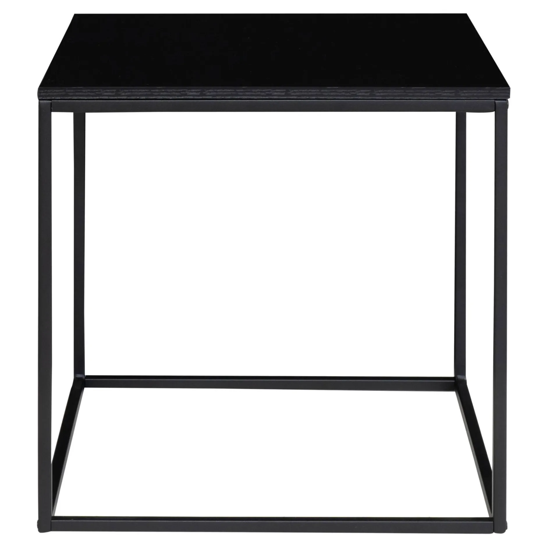 Vita Schwarzer Beistelltisch - 45x45 cm Stahl und Melamin