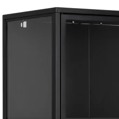 Vitrine Nebas 80cm, 2 Türen und 3 Einlegeböden - schwarz