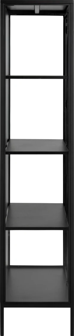 Vitrine Nebas 80cm, 2 Türen und 3 Einlegeböden - schwarz