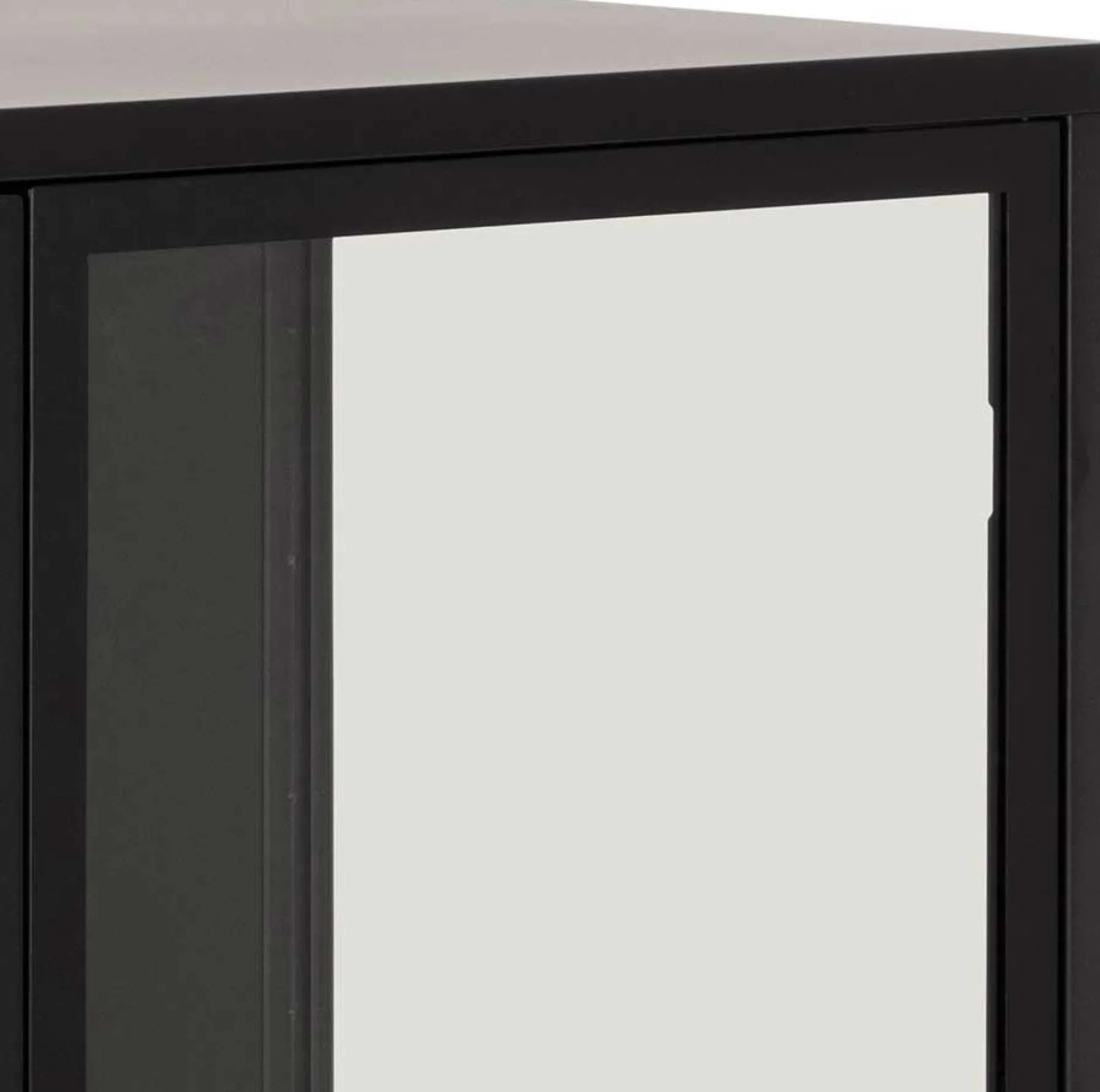 Vitrine Nebas 80cm, 2 Türen und 1 Fachboden - schwarz