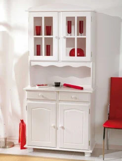 Vitrinenschrank Abaco - weiß