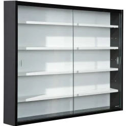 Vitrinenschrank Collecty - schwarz/weiß