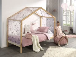Voile mit Schmetterlingsmuster - rosa