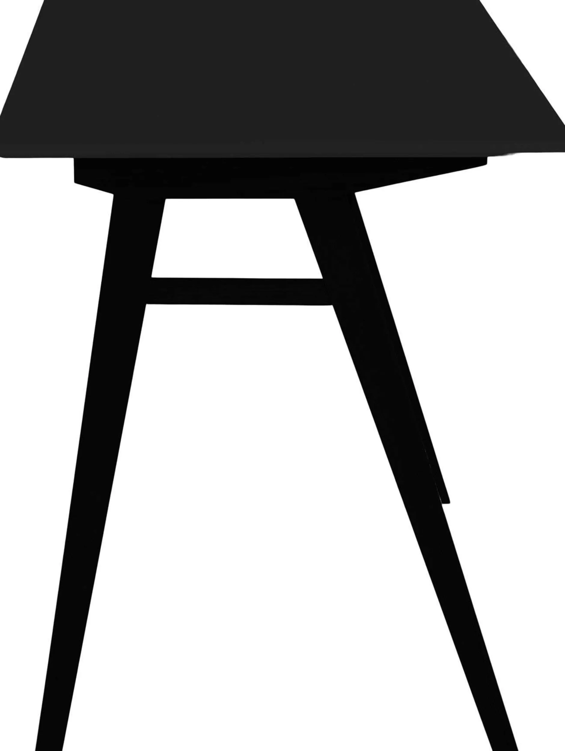 Vojens Schwarzer Schreibtisch - 120x60x75 cm | MDF, Rubberwood