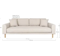 WAAR Lido 3-Sitzer Sofa Sand