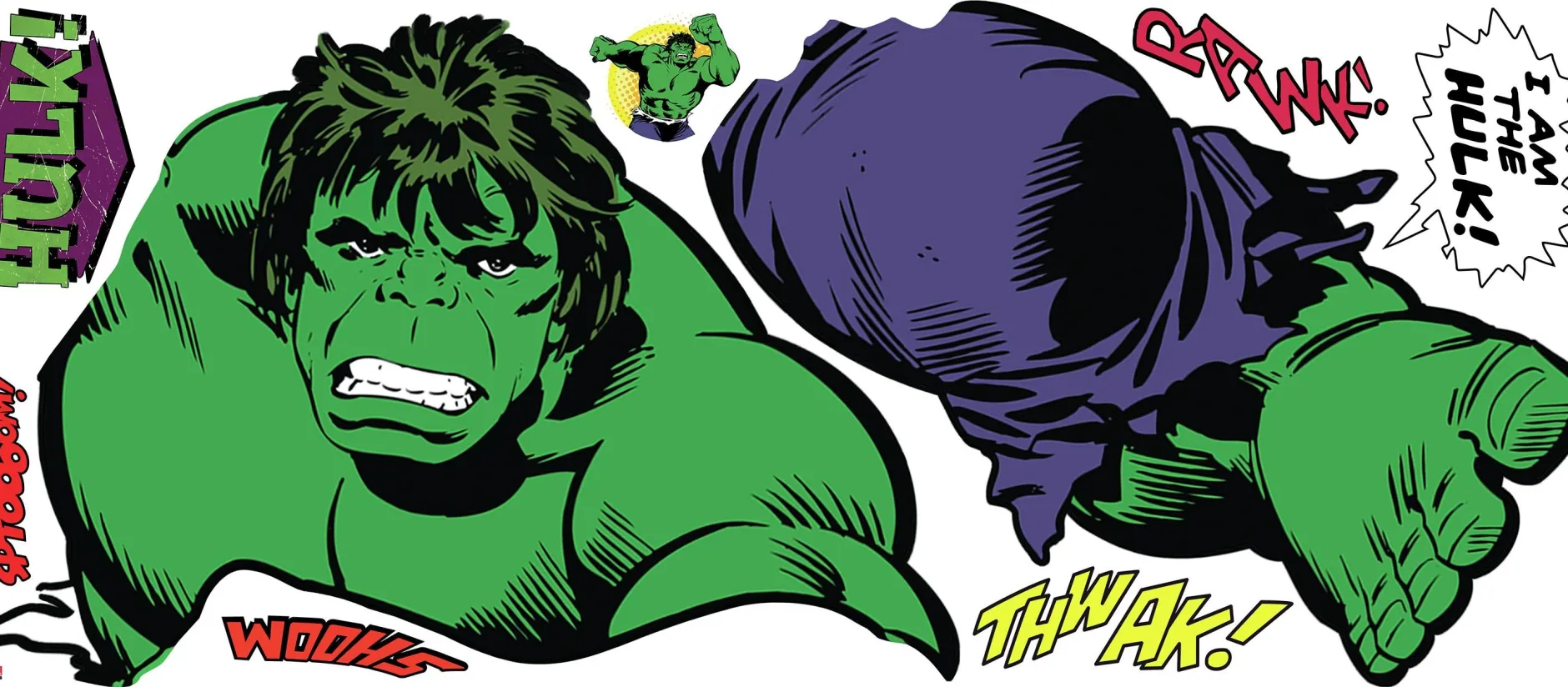 Wandaufkleber Classic Hulk