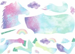 Wandaufkleber Galaxy Einhorn