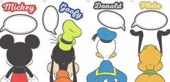 Wandaufkleber Mickey Maus & Freunde Trockenlöschung