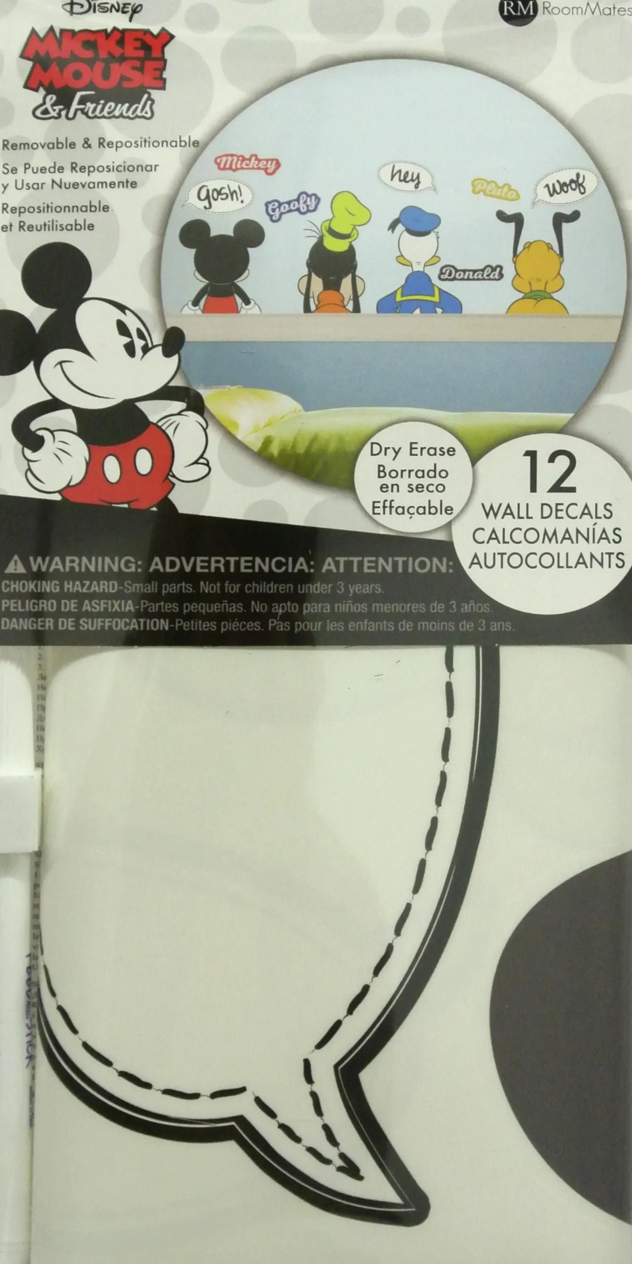 Wandaufkleber Mickey Maus & Freunde Trockenlöschung