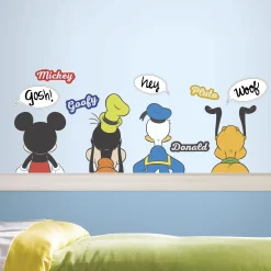Wandaufkleber Mickey Maus & Freunde Trockenlöschung