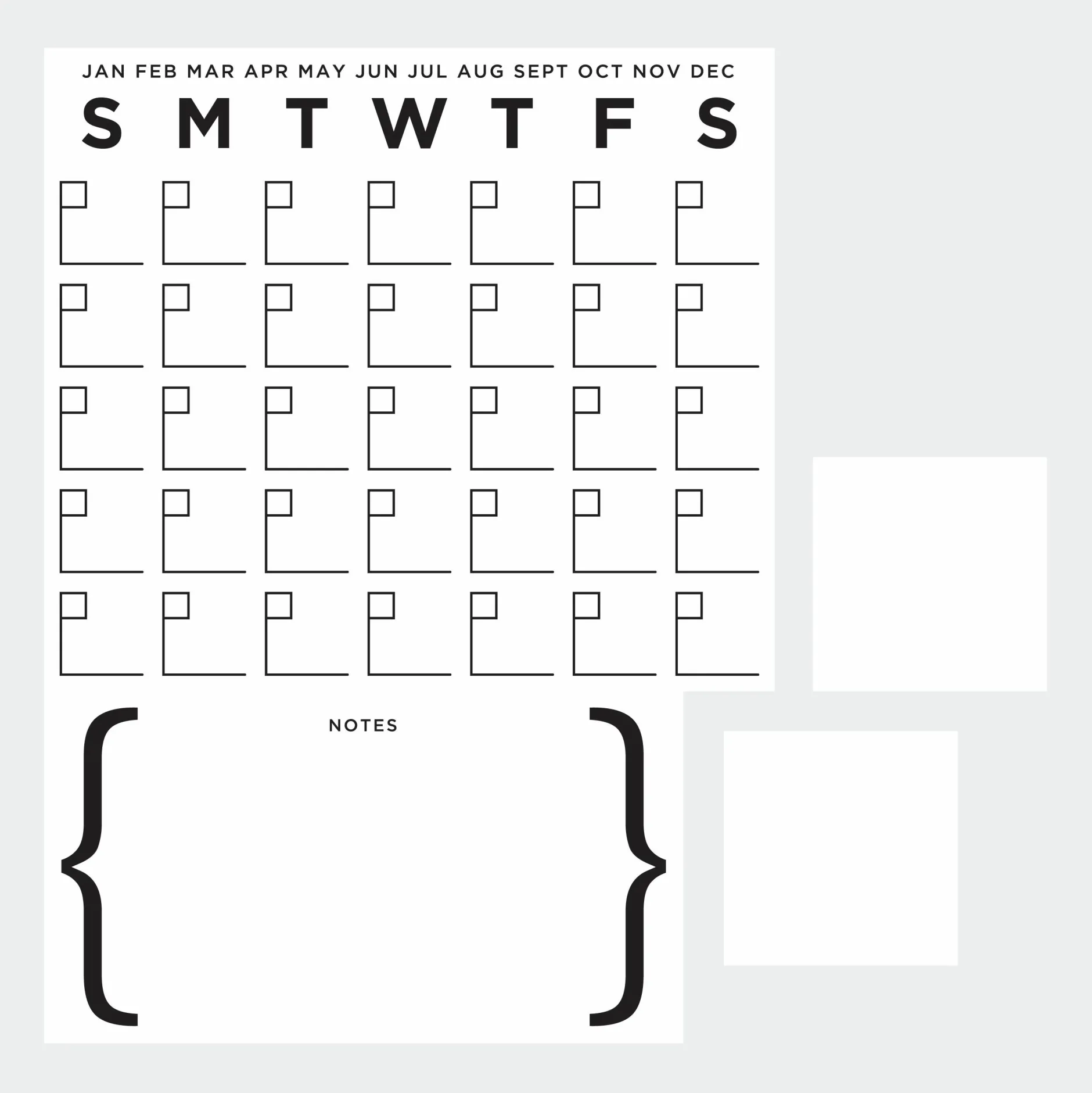 Wandaufkleber Trockenlöschkalender