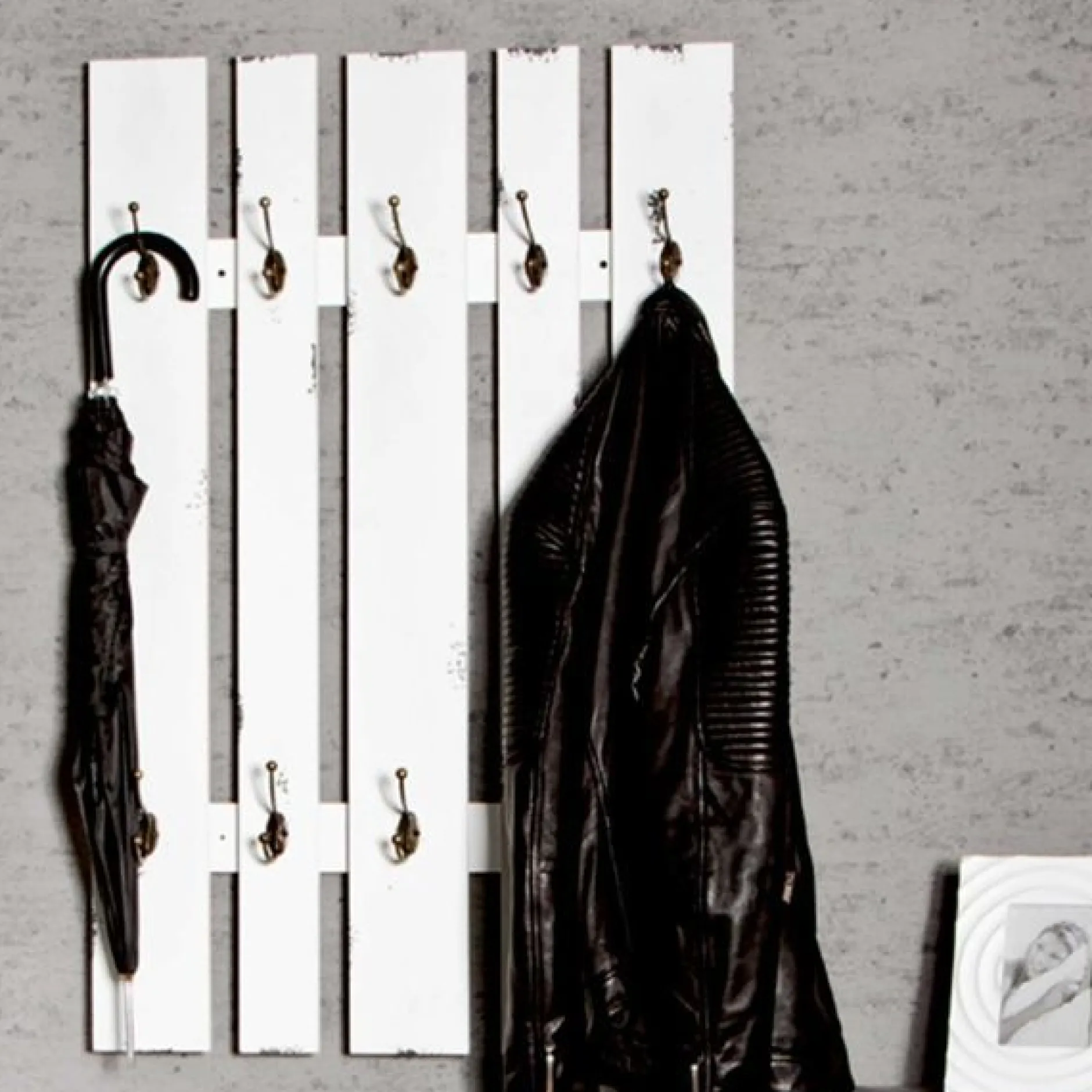 Wandgarderobe | 65 x 9 x 100 cm | Weiß