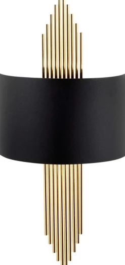 616 Wandleuchte | METALLGEHÄUSE | Schwarz, Gold