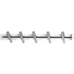 Wandpaneel mit 5 Haken | 60 x 10 x 10 cm | Metall