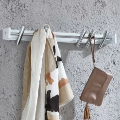 Wandpaneel mit 5 Haken | 60 x 10 x 10 cm | Metall