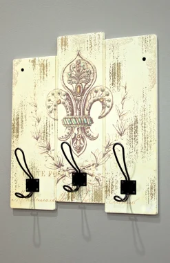 Wandpaneel mit 3 Haken | 38 x 9 x 42 cm | Papyrus-Design