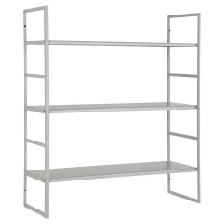 Wandregal Beja - 48x17x55 cm - Stahl grau