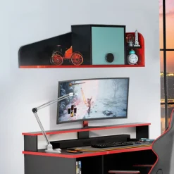 Wandregal GamingKids - schwarz/rot
