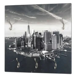 Wandregal mit 5 Haken | 60 x 8 x 60 cm | Skyline Design