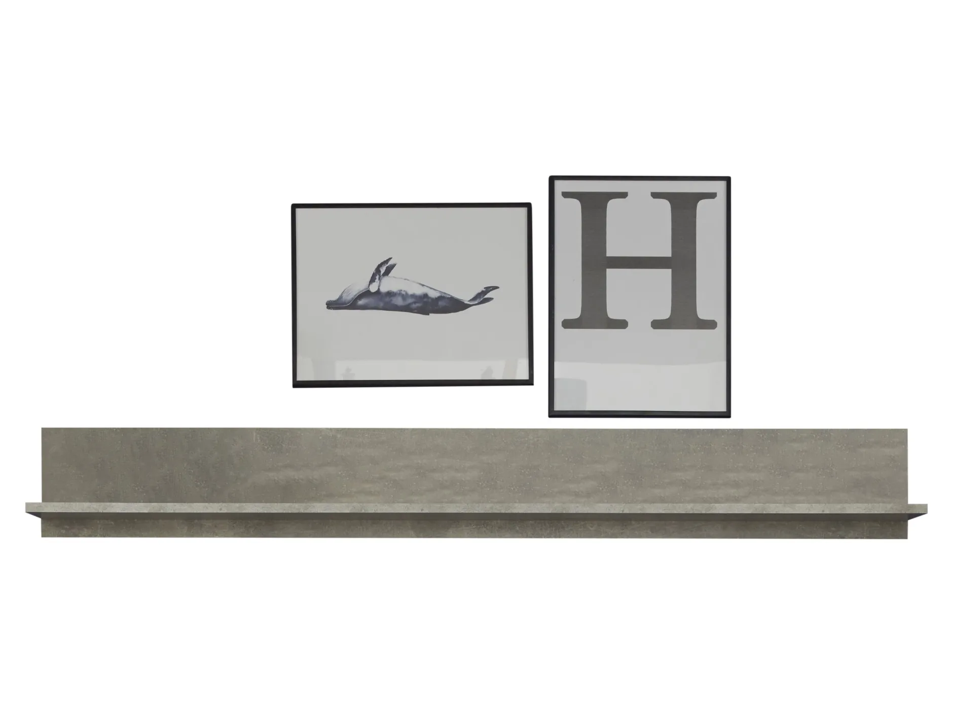 Wandregal Rock | 148 x 18 x 19 cm | Stone Grey