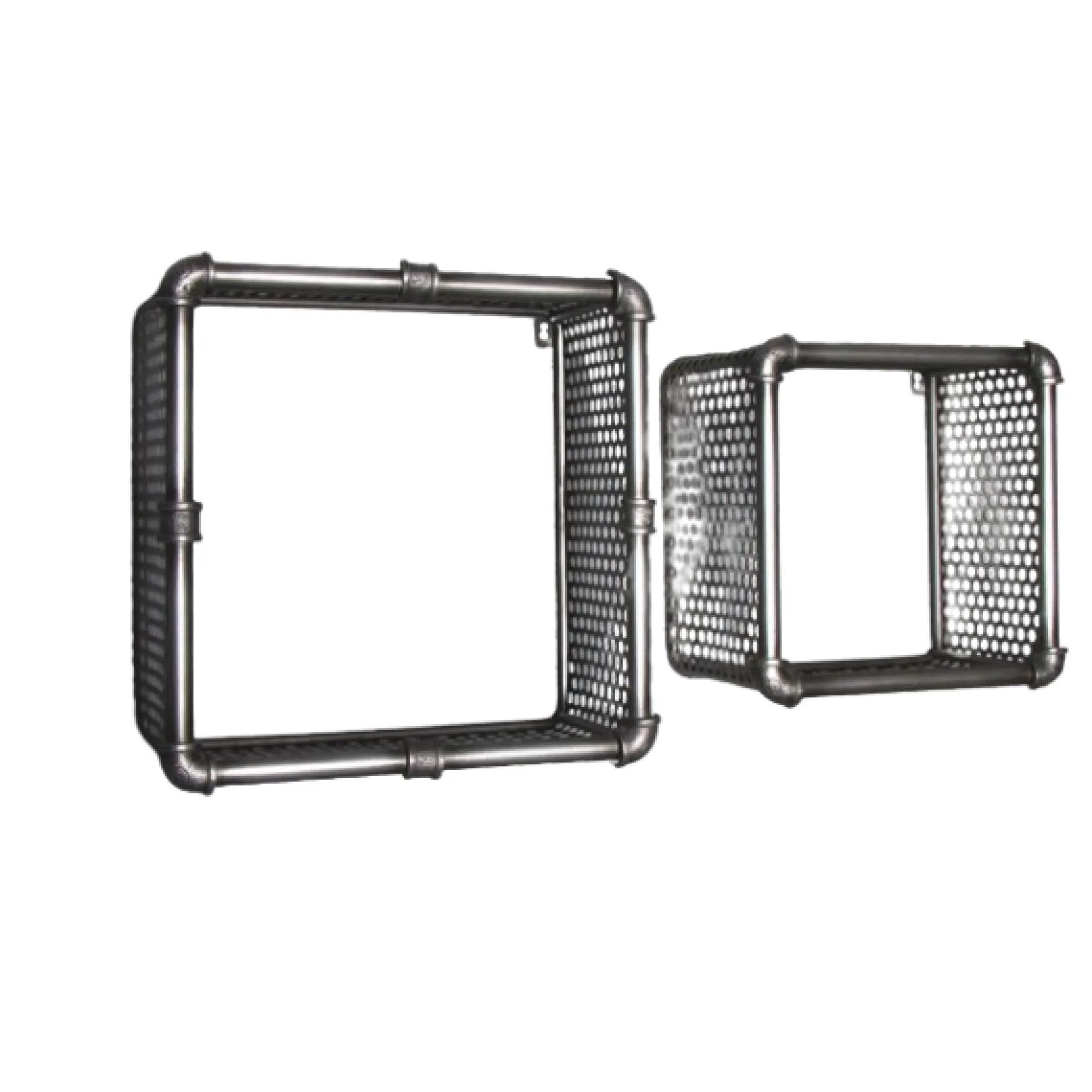 Wandregal Willy - 31x19x31 cm - Stahl/Silber