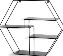 Wandregal | 61 x 16 x 54 cm | Schwarz
