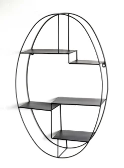 Wandregal | 44 x 16 x 71 cm | Schwarz