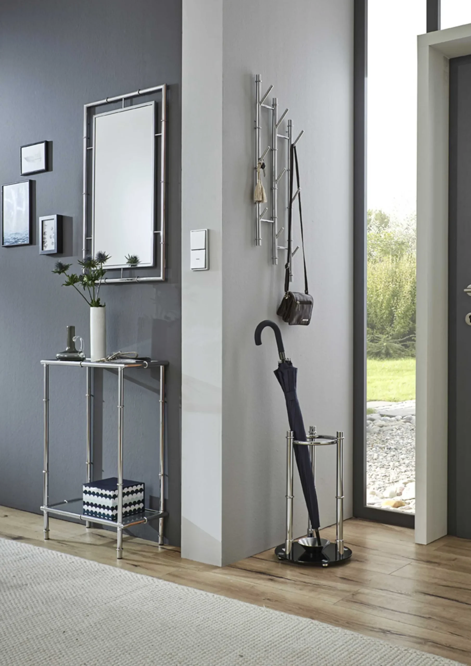 Wandspiegel | 50 x 3 x 80 cm | Grau