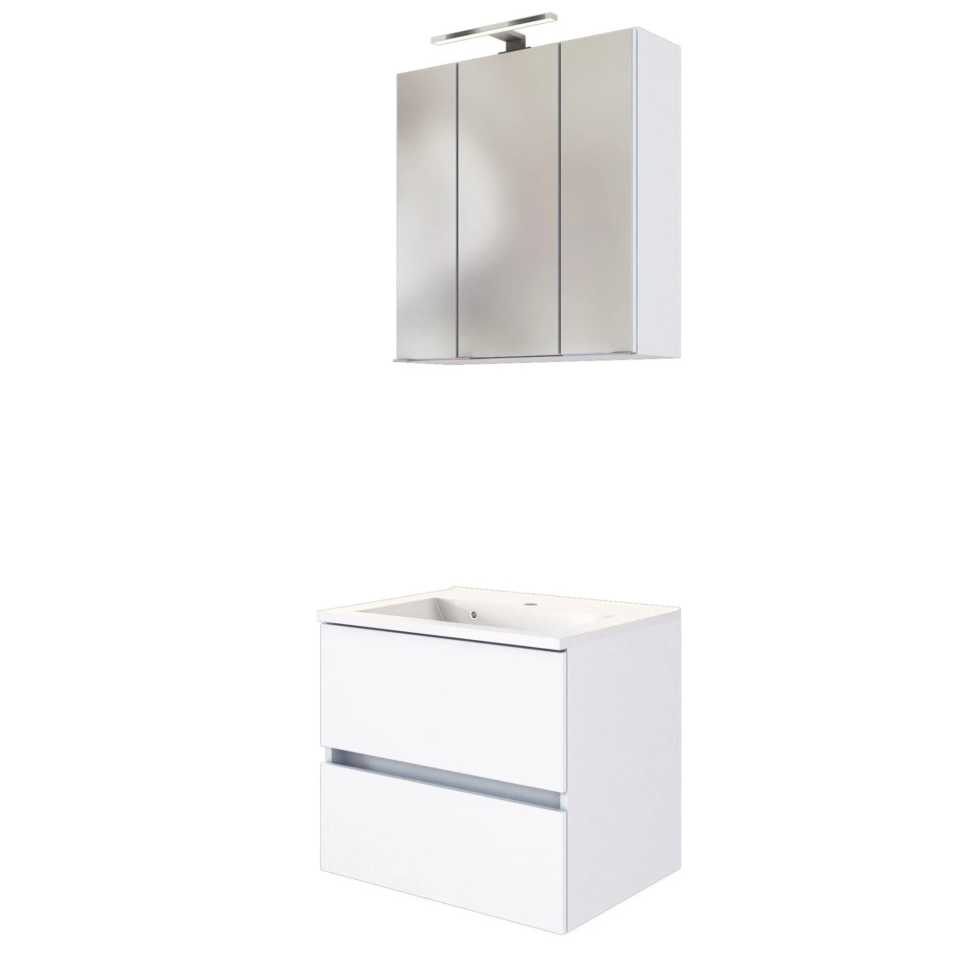 Waschbeckenmöbel-Set Brama 60cm - weiß