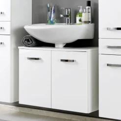 Waschbeckenschrank Bobbi 60cm 2 Türen - weiß