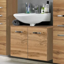 Waschbeckenschrank Bobbi 70cm 2 Türen - Eiche