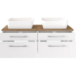 Waschbeckenschrank Dasa 120cm mit 4 Schubladen - weiß
