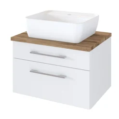 Waschbeckenschrank Dasa 60cm 2 Schubladen - weiß