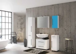 Waschbeckenschrank Dusan 70cm mit 1 Schublade und 1 Tür - weiß