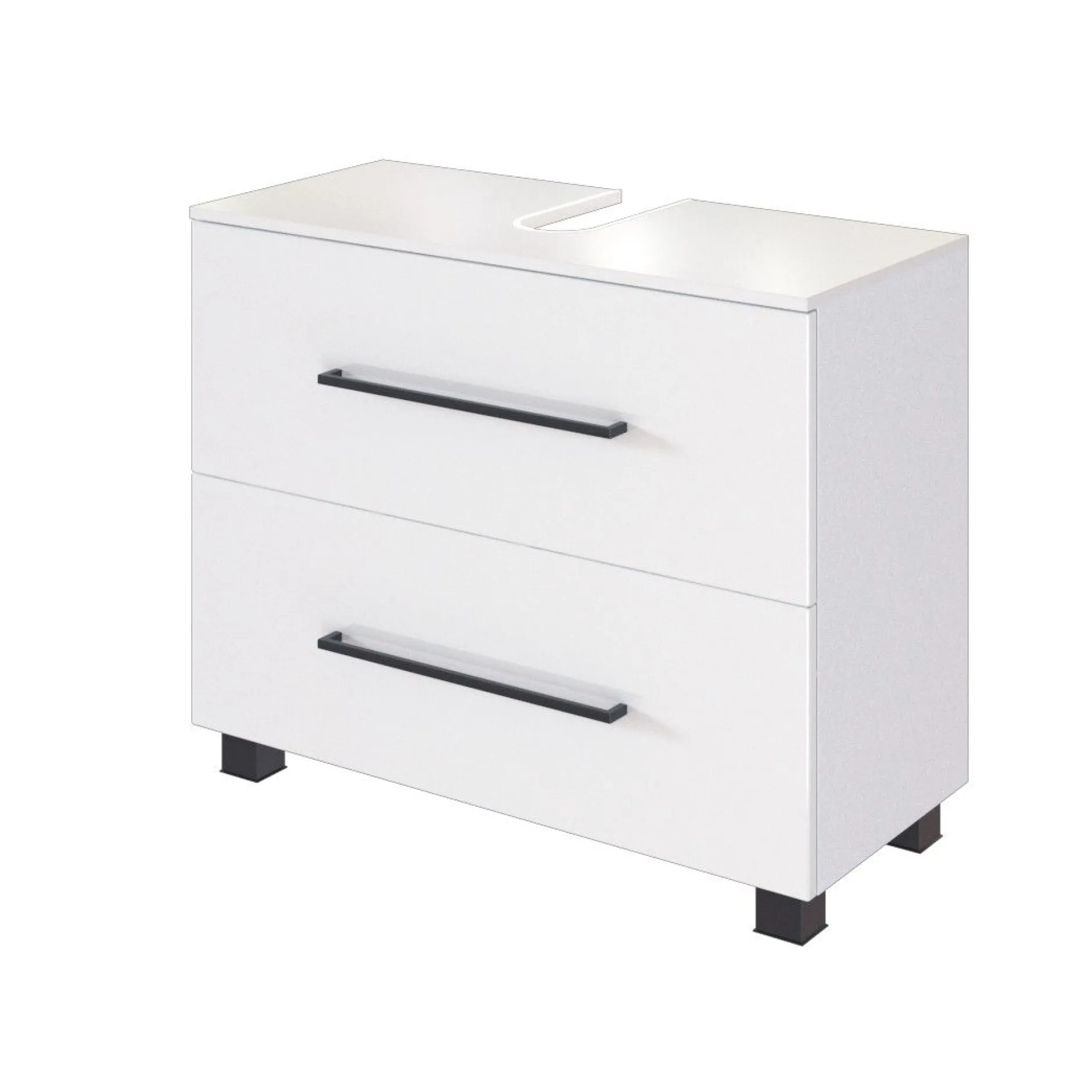 Waschbeckenschrank Dusan 70cm mit 1 Schublade und 1 Tür - weiß