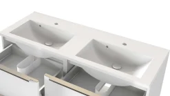 Waschbeckenschrank Hansen 120cm 4 Schubladen - weiß