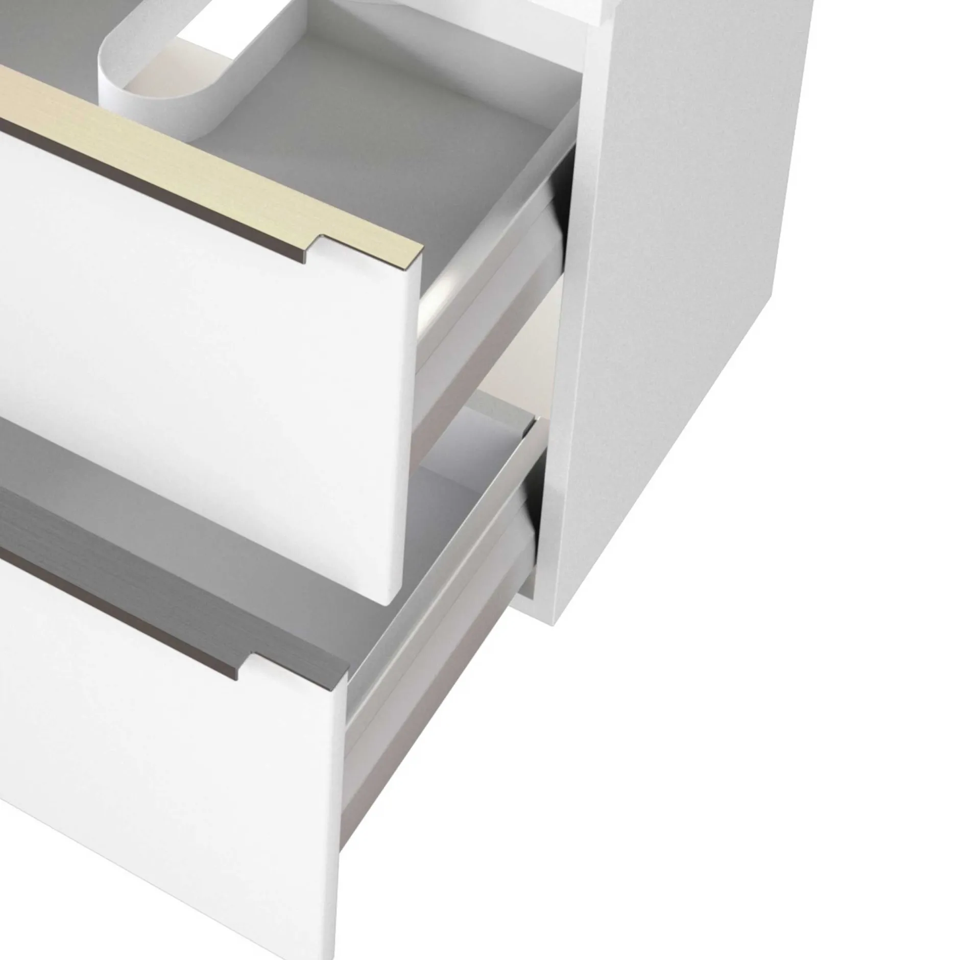 Waschbeckenschrank Hansen 120cm 4 Schubladen - weiß