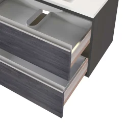 Waschbeckenschrank Lotuk 120cm 4 Schubladen - Eiche grau