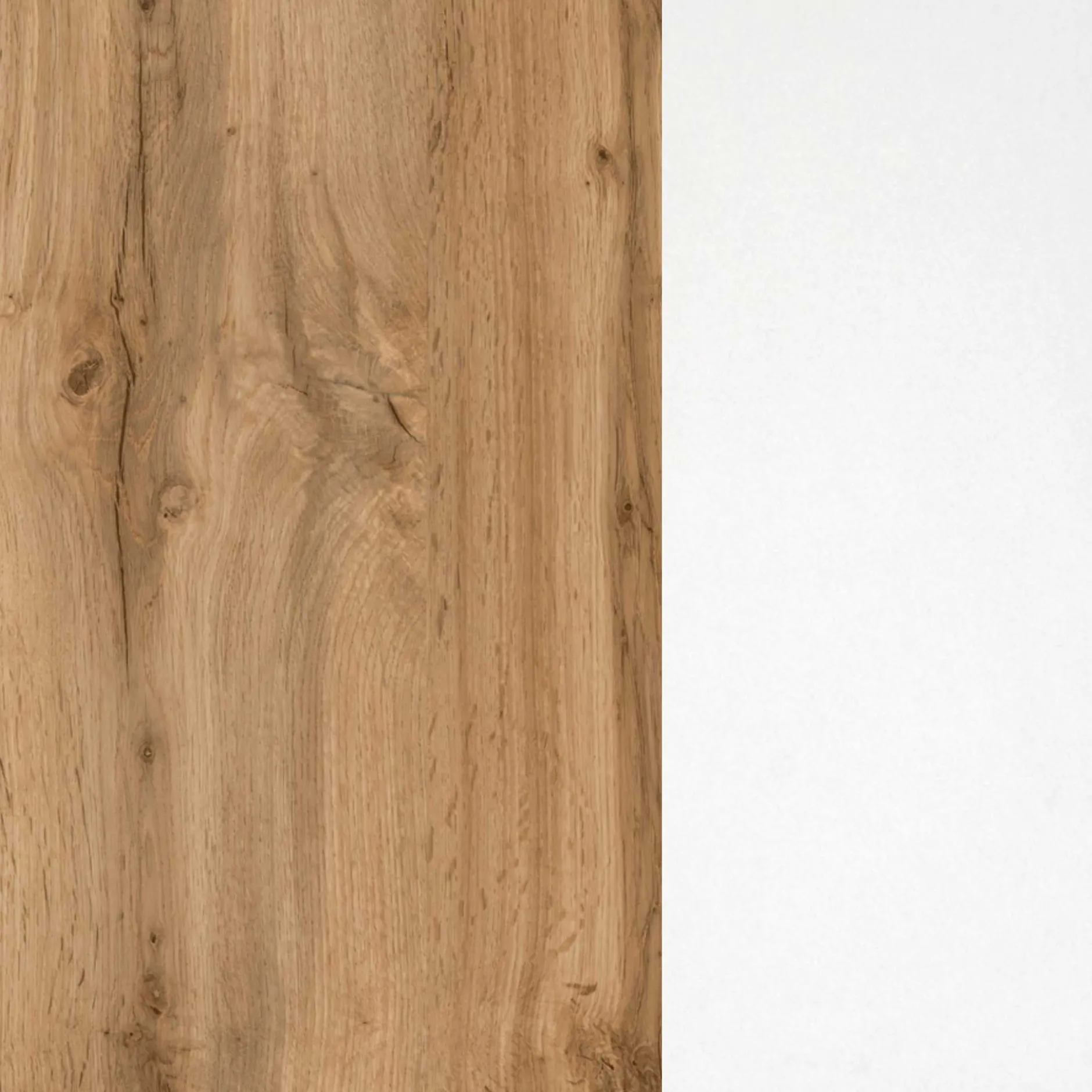 Waschbeckenschrank Pares 60cm 2 Schubladen - weiß/wotan eiche