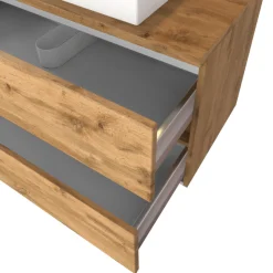 Waschbeckenschrank Pisca 100cm 2 Schubladen - Eiche