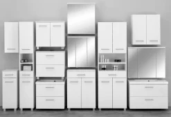 Waschbeckenschrank Pollet 60cm 2 Türen - weiß